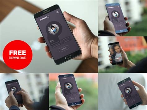 6 Android smartphone PSD mockups - Freebiesbug