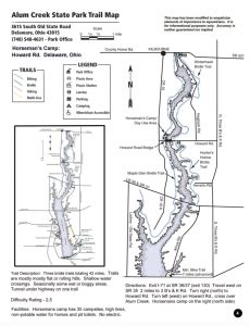 Alum creek equestrian and hiking trail is a 5.4 mile lightly trafficked out and back trail located near delaware, ohio that features a lake and is rated as moderate. Alum Creek State Park - TrailMeister