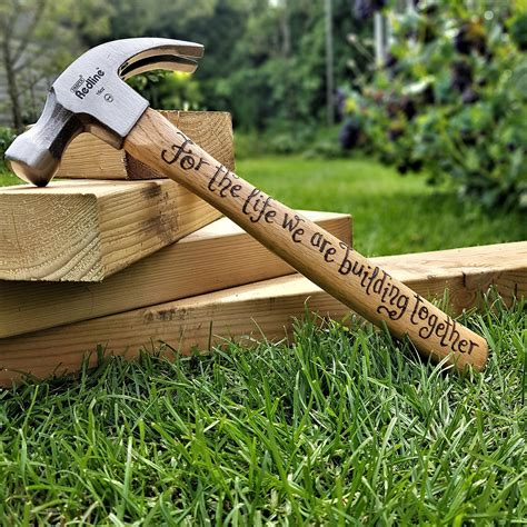 Wooden 5 year wedding anniversary gifts that are as beautiful solid as your marriage. Personalised Anniversary Hammer, 5th Wedding Anniversary ...