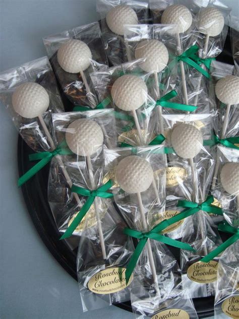 A greek god/pantheon themed retirement party idea, with nectar and ambrosia as part of the meal. 12 GOLF BALL Chocolate Lollipops Party Favors Sports ...