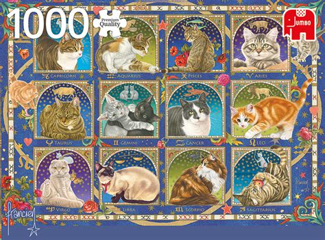 Thomas kinkade 1000 piece ceaco jigsaw puzzle, holiday radio city music hall. JUMBO Jigsaw Puzzle - Francien Cat Horoscope 1000|Puzzle ...