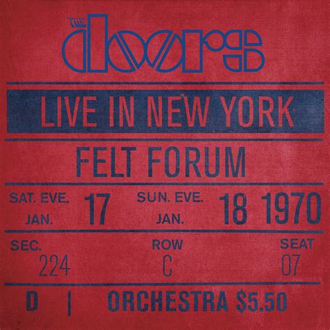 Hours may change under current circumstances Doors - Live in New York, Felt Forum - Amazon.com Music