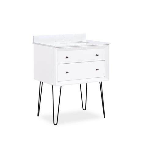 Bathroom vanity cabinets with tops (1208) availability options. Dorel Living Jalila 30 Inch White Bathroom Vanity with White Composite Granite Vanity Top ...