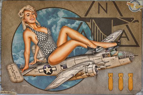 See more ideas about pin up girls, pin up, vintage pinup. Aviation Pinups - B-25 Mitchell by warbirdphotographer on DeviantArt