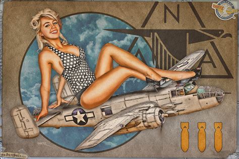 Collection of aviation pin up and nose art copyrights belong to their. Aviation Pinups - B-25 Mitchell by warbirdphotographer on ...
