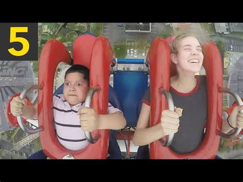 Some say it takes nerves of steel to participate on a slingshot ride. 5 Funny Slingshot Ride Moments