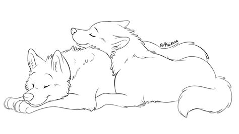 Free wolf couple lineart 3 by arukardis on deviantart. Wolf Cuddle Lineart by kaierra | Wolf, Cuddling, Drawings