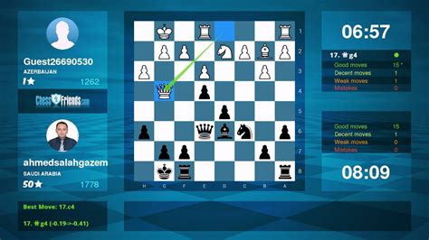 Very simple and easy to get started, great graphics, no account required, not even for multiplayer games, just start playing right away! Chess Game Analysis: Guest26690530 - ahmedsalahgazem : 0-1 ...