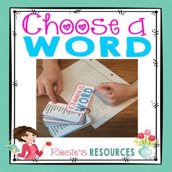 Choice cards cannot be spent directly in store and must be redeemed for your chosen retailer egiftcard. Word Choice Cards by Rose Kasper's Resources | Teachers Pay Teachers