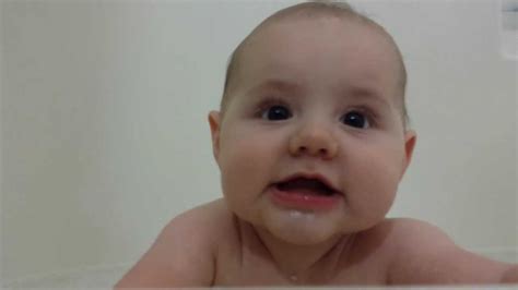 It cannot be washed in any bathtub, but a special bathtub for babies is needed. Talking Baby in the Bathtub! - YouTube
