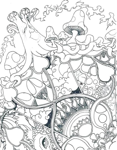 Trippy coloring pages for adults www universoorganico com. Mushroom Coloring Page at GetColorings.com | Free ...