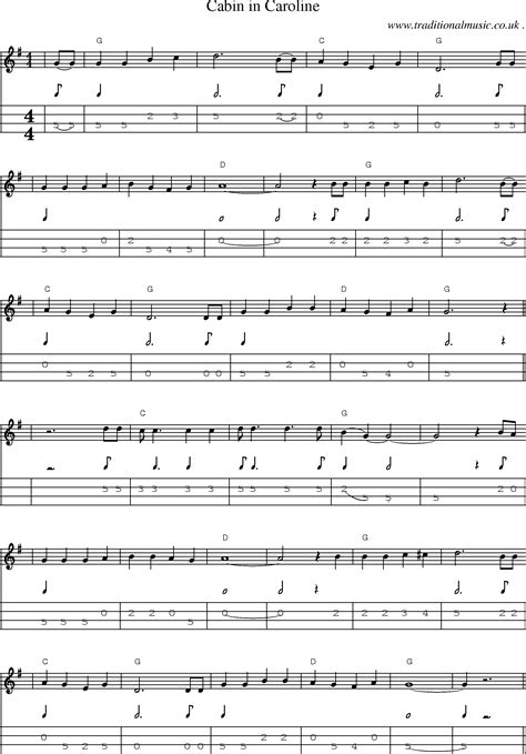 Cabin by the sea chords. American Old-time music, Scores and Tabs for Mandolin ...