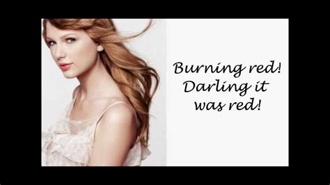 Loving him is like driving a new maserati down a dead end street faster than the wind passionate as sin, ended so suddenly loving him is like trying to change your. Taylor Swift - Red (Lyrics On Screen) HD - YouTube