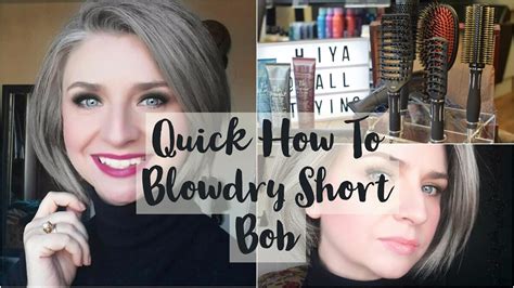 Divide your hair into sections and blow dry 1 section of hair at a time. Quick How to Blow dry A Short Bob-Update|Hall Styling ...