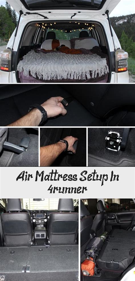 Get yourself a comfy air mattress that supports your back and gives you sound sleep all night long. Air Mattress Setup In 4runner - Cars in 2020 | Air ...