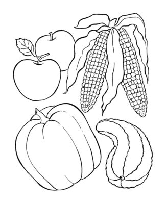 Cornucopia coloring page from thanksgiving category. Mat - Målarbilder - Målarbok - Målarbilder princessor