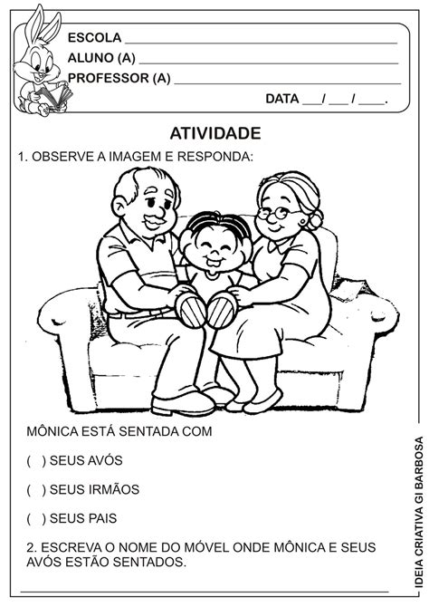 Papai, eu sei que sempre posso contar com você, com seu amor, sua sabedoria. Atividade Dia dos Avós Com a Turma da Mônica. | Ideia ...