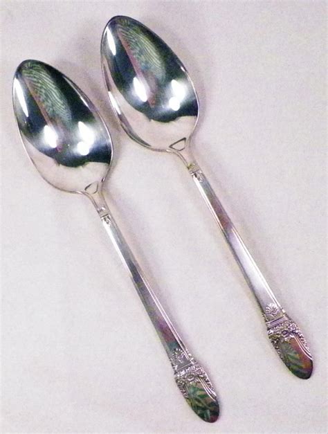 Find & download free graphic resources for floral pattern. Dessert or Soup Spoons, Oval Bowl. 6-5/8" long. Rogers ...