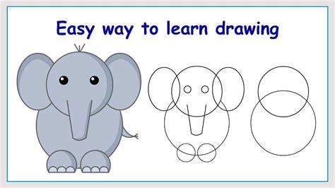 Please respect each stuff and artist, no stolen draw, do not claim as your own, no redistribute. Learn How to draw Elephant in a Simple Way - YouTube