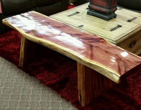 Maybe you would like to learn more about one of these? Live Edge Coffee Table Bench Natural Red Cedar Wooden ...