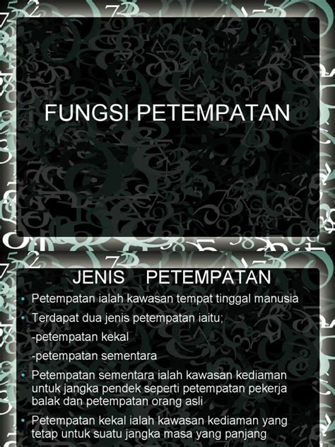 Maybe you would like to learn more about one of these? Fungsi Petempatan Luar Bandar Tingkatan 5