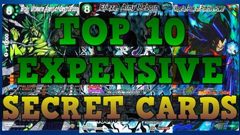 In today's episode we go through the top 10 dragon ball super. TOP 10 MOST EXPENSIVE SECRET RARES IN DRAGON BALL SUPER ...