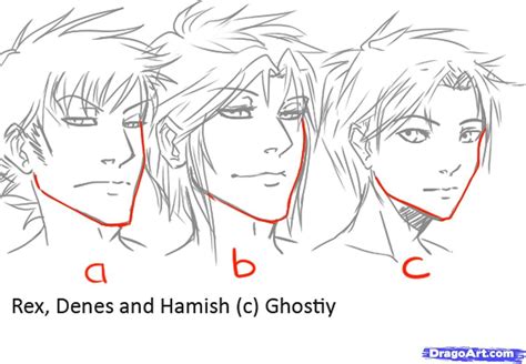 You can add some very basic fill to the picture to make it stand out a little more than. how to draw manga males, draw anime males step 3 | Drawing ...