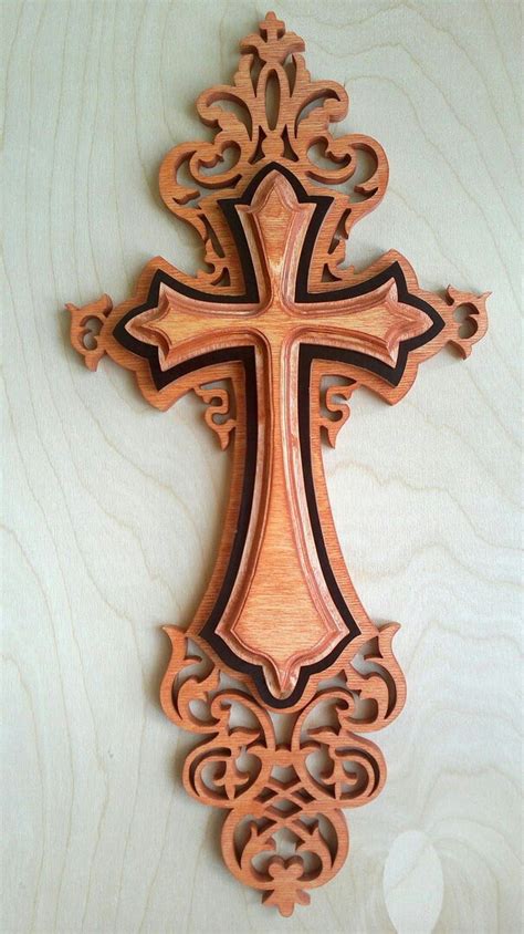 Laser Cut Wooden Cross Free Vector cdr Download - 3axis.co