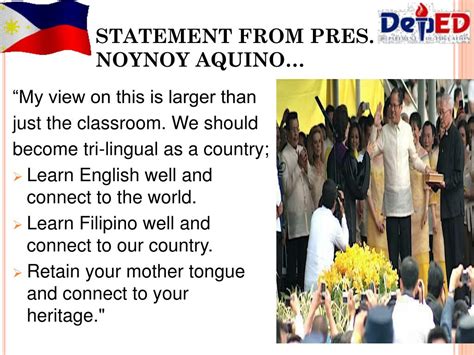 Noynoy and i may have had political differences during the last few years of his term, but that will not diminish the many years of friendship between. PPT - The Whats, Whys and Hows of Mother Tongue-Based ...