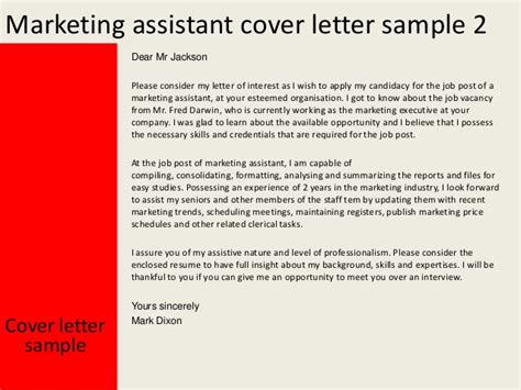 First, we explain the four key parts found in every great cover letter. Marketing assistant cover letter