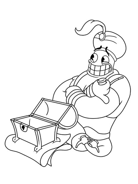 New coloring pages for cuphead: Djimmi the Great Coloring Page - Free Printable Coloring ...