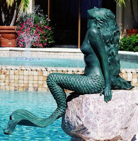 This collection offers uniquely creative. Mermaid statue by pool - Mermaid Statues - Mermaid Statues ...