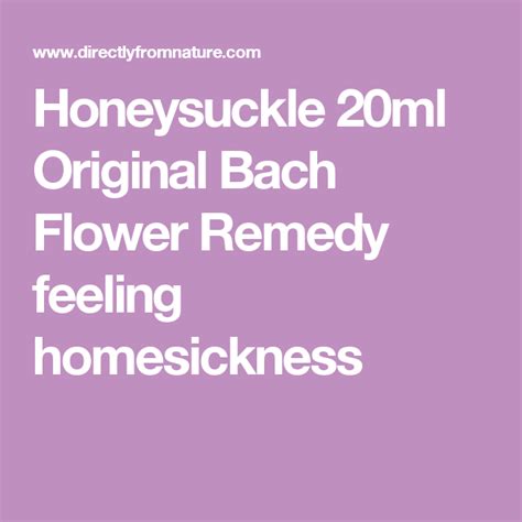 Your mind is stuck in the past. Honeysuckle 20ml Original Bach Flower Remedy feeling ...