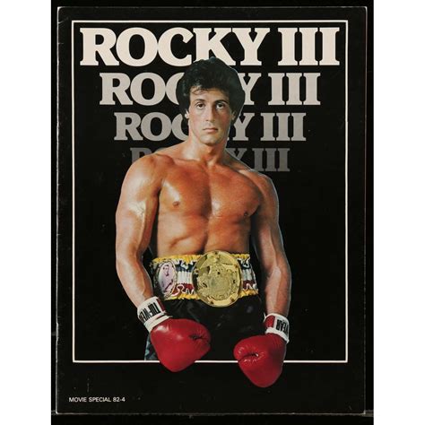 With sylvester stallone, talia shire, burt young, carl weathers. Programme de ROCKY 3 24p