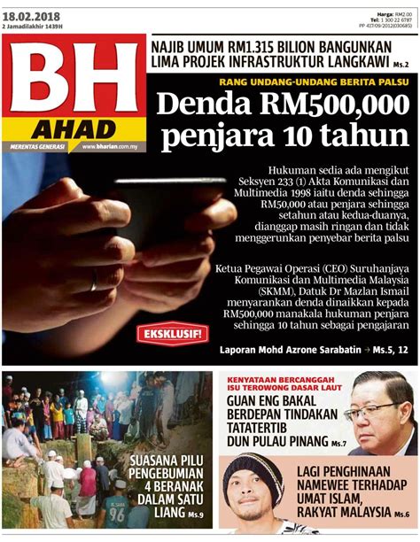 Berita Harian Malaysia-18 February 2018 Magazine