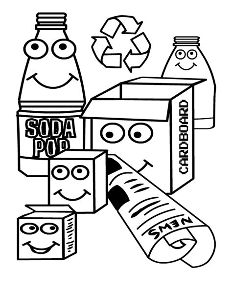We love earth coloring page. Recycling: Coloring Pages & Books - 100% FREE and printable!