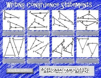 What angle is congruent to \\begin{align*}\\angle i\\end{align*}? Writing Congruence Statements for Triangles~Activity for ...