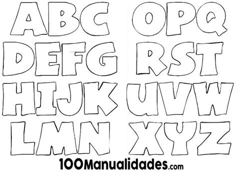 Moldes de letras maiúsculas e minúsculas, letras para imprimir. Moldes de Letras Medianas y Grandes para Imprimir Gratis