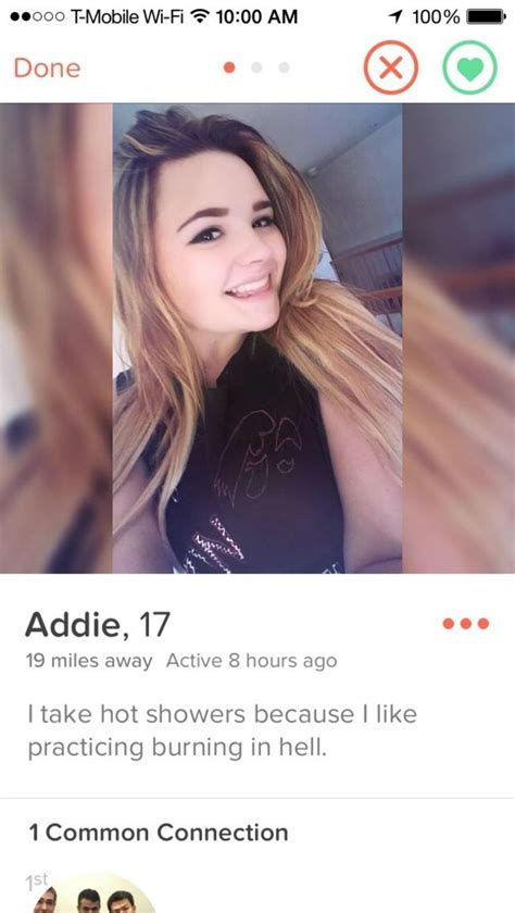 Tinder doesn't leave much room for a person to describe themselves—people are swiping left or right based mostly on looks. 13 Tinder Profiles That Are Too Honest For Your Parents ...