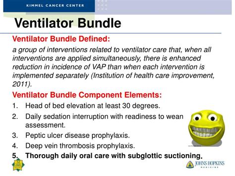 Care bundles is an effective way of preventing healthcare associated bundles (hai) amongst high risk patients. PPT - Ventilator Associated Pneumonia Overview PowerPoint ...