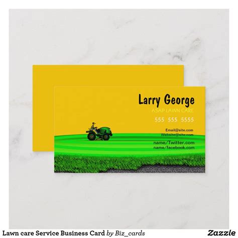 Simply customize with your business name and contact details. Lawn care Service Business Card | Zazzle.com in 2020 ...