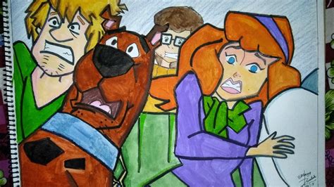 Новые приключения скуби и скрэппи. how to draw | scooby doo - drawing and painting (TimeLapse ...