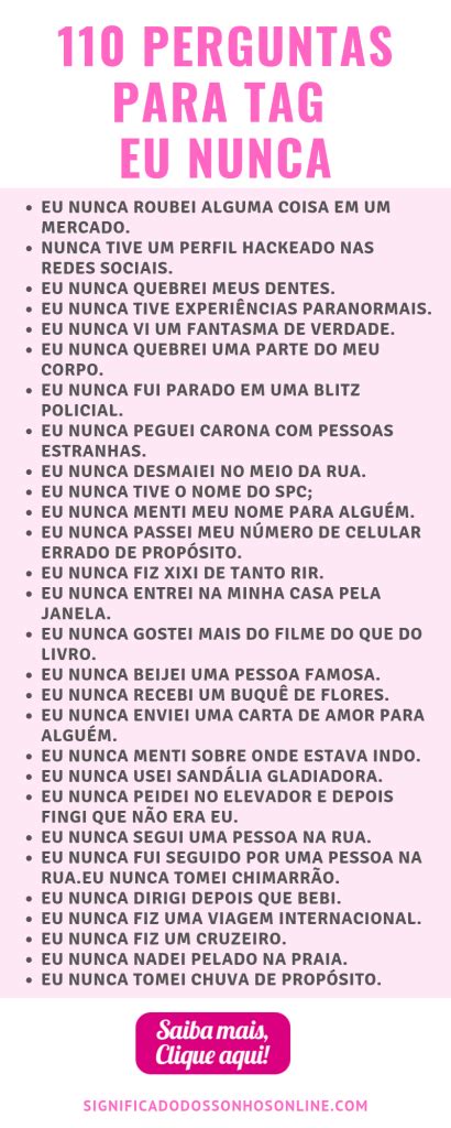 A @sophialreis aprovou esse eu nunca. 110 Perguntas Para Tag Eu Nunca - Divertidas e Polêmicas