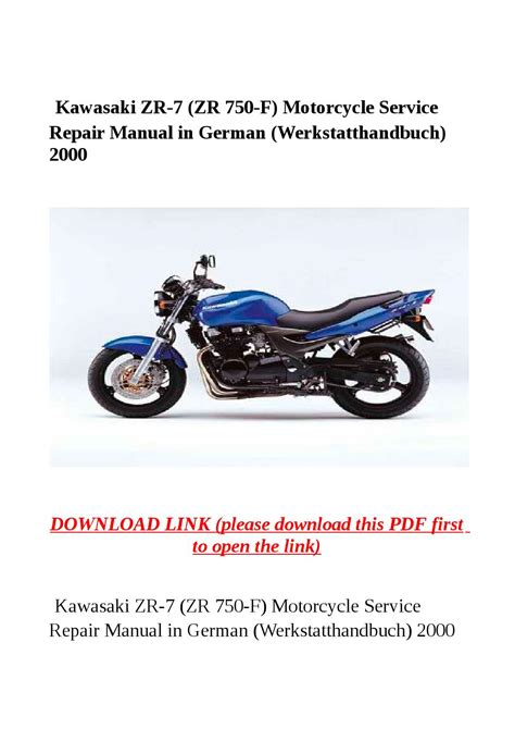 Kawasaki zr 7 (zr 750 f) motorcycle service repair manual ...