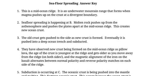 Hire our assignment writing services today! Seafloor Spreading and Plate Tectonics - Answer Key - Google Docs