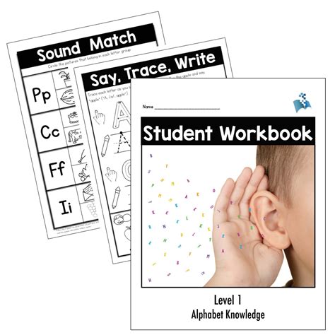 Alphabet knowledge is the knowledge of individual letter names, sounds, and shapes. Student Workbook Level 1 - Alphabet Knowledge | PDX ...