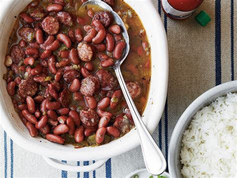 My laundry day is sunday, but it's just as suitable for red beans and rice cooking. New Orleans Red Beans and Rice - Southern Living