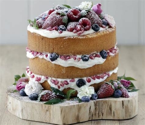 Chocolate fudge raspberry sauce cake from beauty and the foodie: Low Sugar Naked Cakes - Yes, It's A Thing… A Very Popular ...