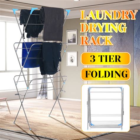 Maybe you would like to learn more about one of these? 3-Tier Folding Clothes Drying Airer Rack Indoor Outdoor ...