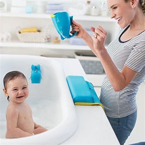 With the water on, it creates a waterfall effect, perfect for rinsing out shampoo. Bathtub Spout Cover for Babies - Blue | Bath spout cover ...